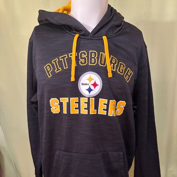 Pittsburgh Steelers TX3 Warm NFL Team Apparel Black Yellow Hoodie Sweater Pullov - Picture 1 of 4